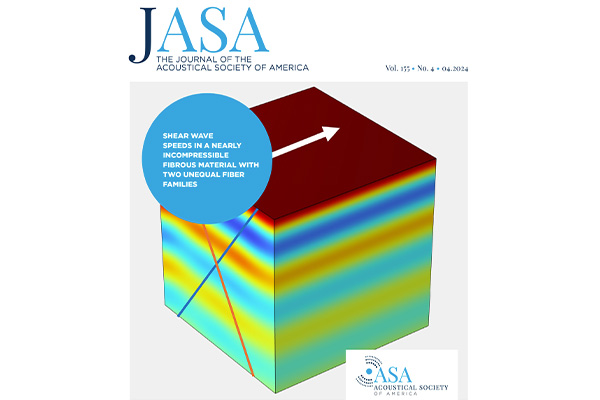 Research in Philip Bayly’s lab by Shuaihu Wang, a doctoral student, improves the understanding of shear wave behavior in soft anisotropic materials, or those that have different properties in different directions. (Credit: Journal of the Acoustical Society of America)