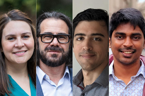 From left: Christine O'Brien, Ian Bogost, Aravind Nagulu, Yiannis Kantaros