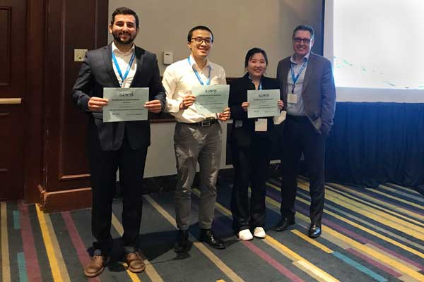 From left: Shaker Nairat, Zixuan Wang and Yanran Xu, team lead.